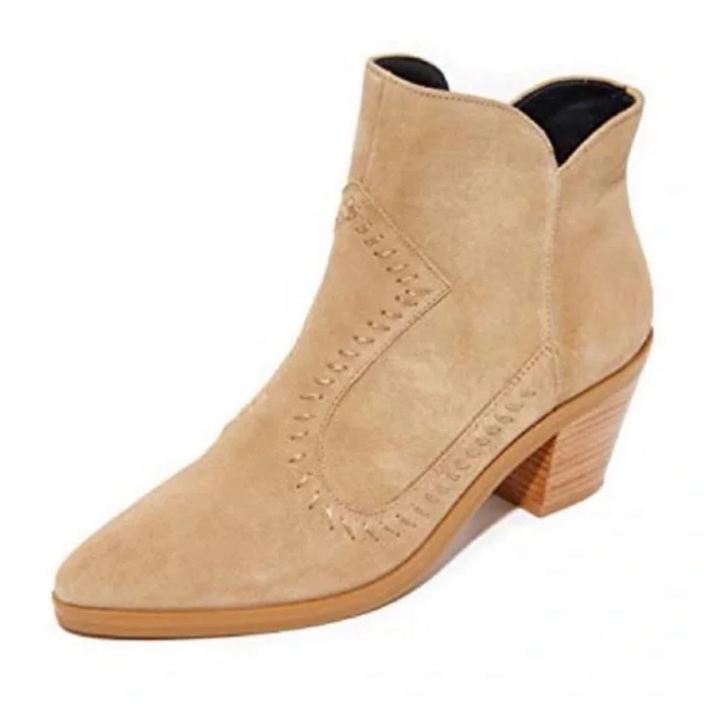 REVOLVE REBECCA MINKOFF - Lulu Womens Suede Western Ankle Boots Side Zip Sz 9